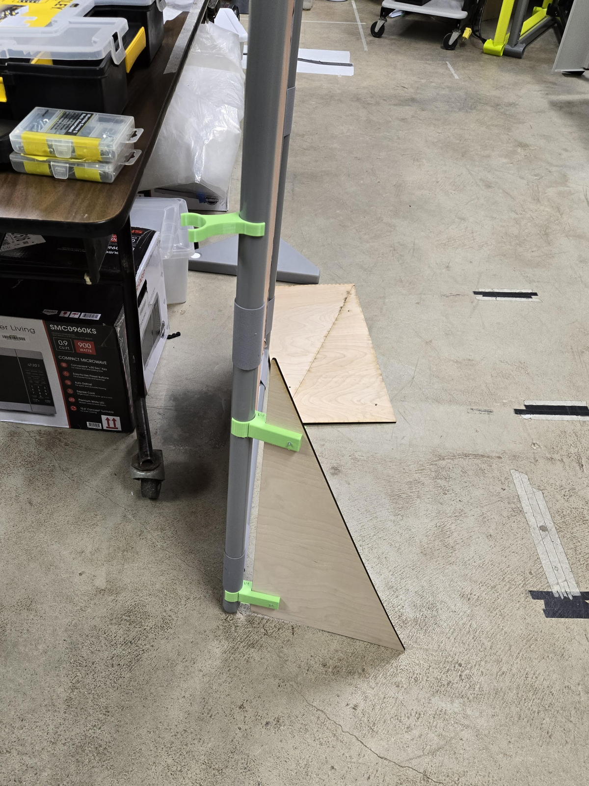 photo of the clips being used on a divider